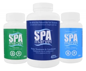 Spa Marvel cleanser, water treatment & conditioner and filter cleaner