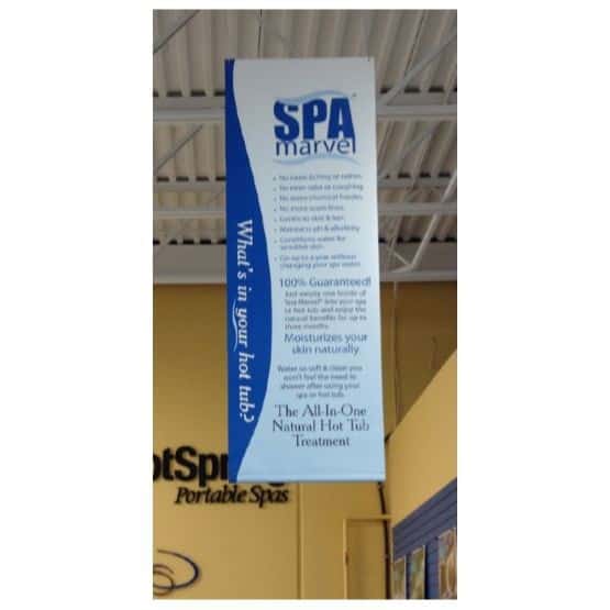 Spa Marvel large double sided hanging banner