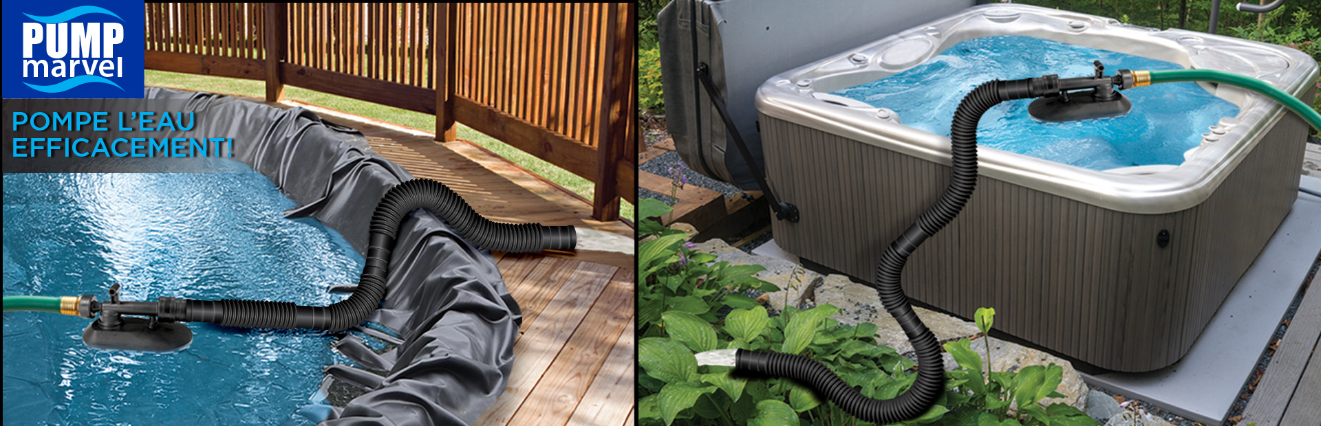 Pump Marvel being used in pool and hot tub